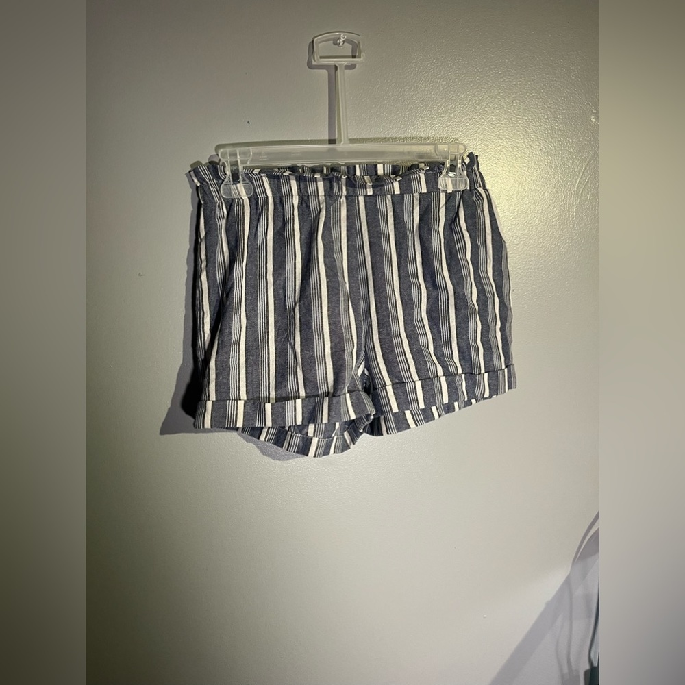 L.A. Hearts | Blue and White Striped Shorts | Size S